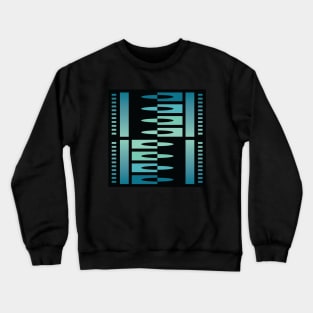 “Dimensional Split (2)” - V.3 Blue - (Geometric Art) (Dimensions) - Doc Labs Crewneck Sweatshirt